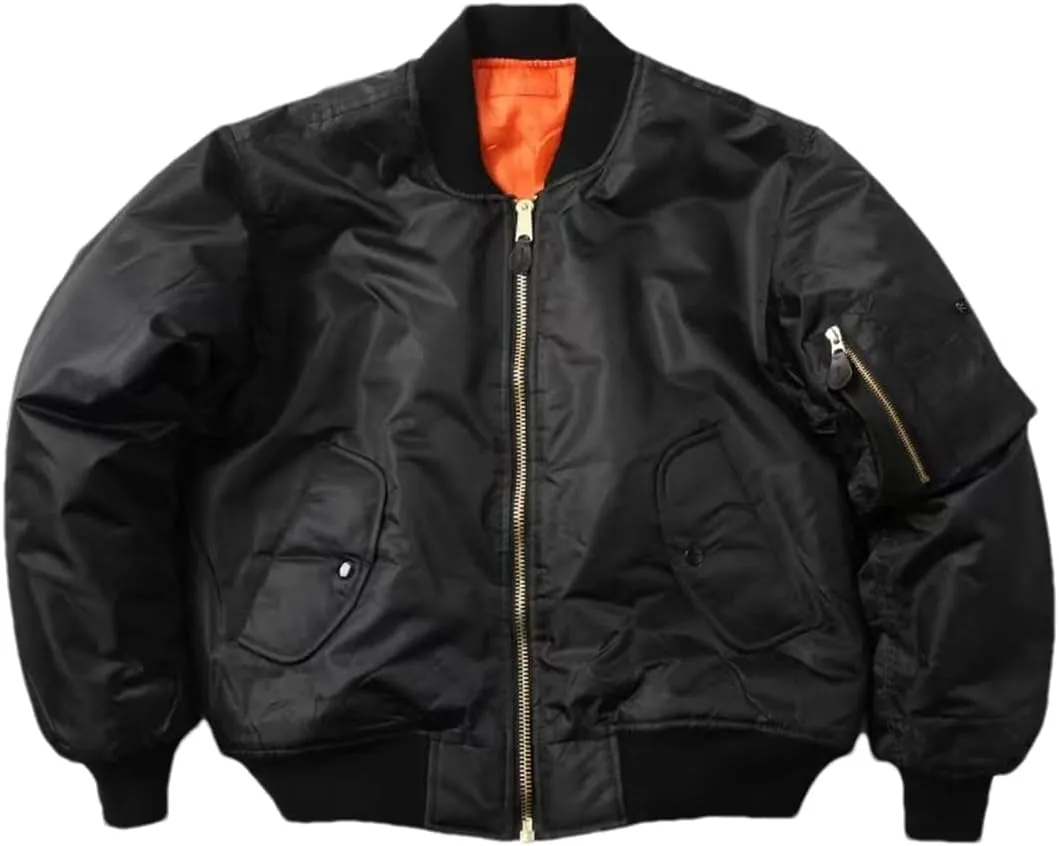 Men's Jacket Winter Outdoor Thickened Nylon Bomber Jacket Coat Warm Jacket