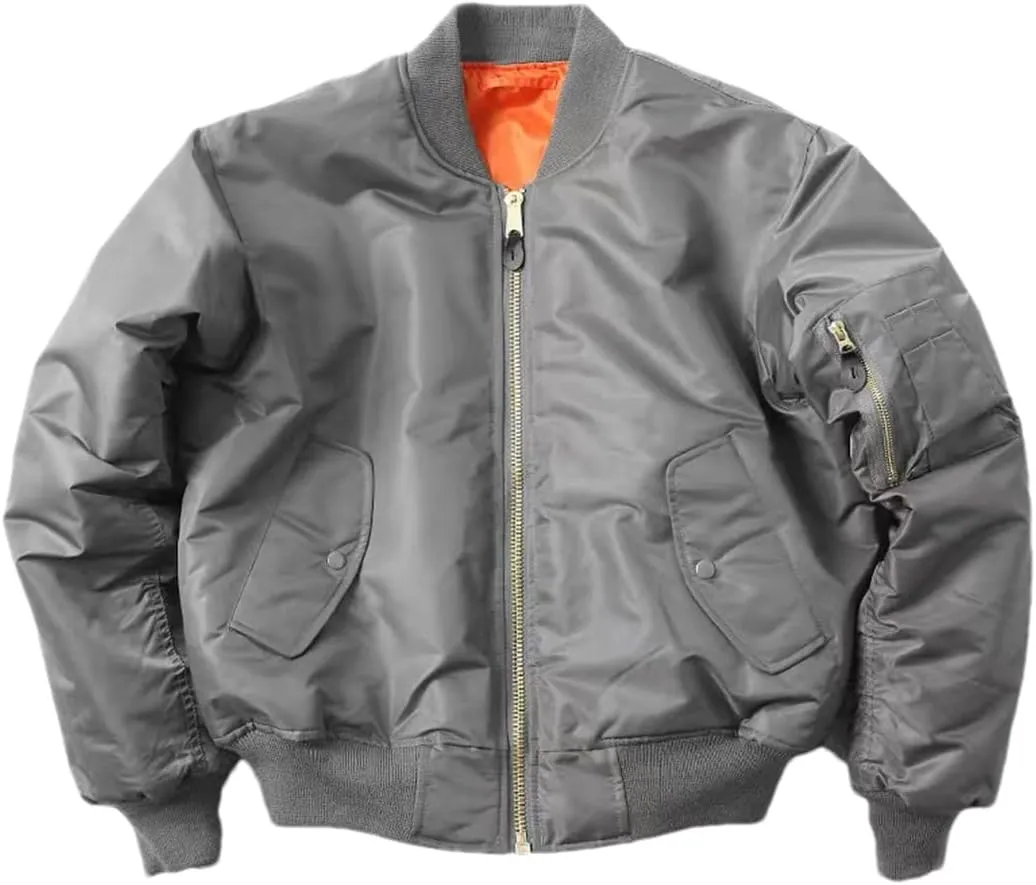 Men's Jacket Winter Outdoor Thickened Nylon Bomber Jacket Coat Warm Jacket