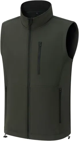 Msmsse Men's Outerwear Lightweight Vest Standing Collar Puffer Sleeveless Jacket for Hiking Running Golf