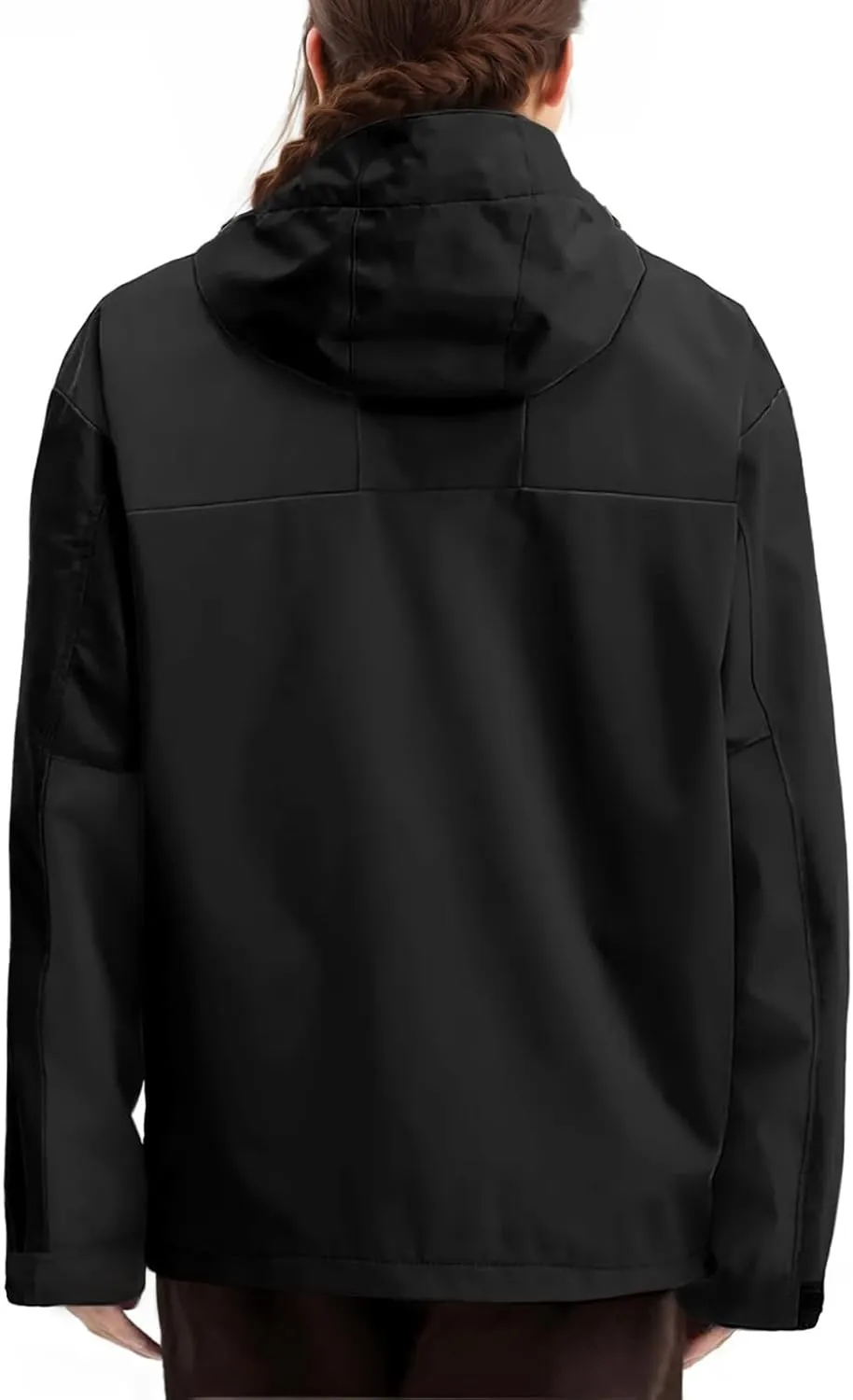NANJUN Womens Waterproof Rain jacket Lightweight Packable Hooded Windbreaker Softshell Raincoat for Hiking Travel Outdoor