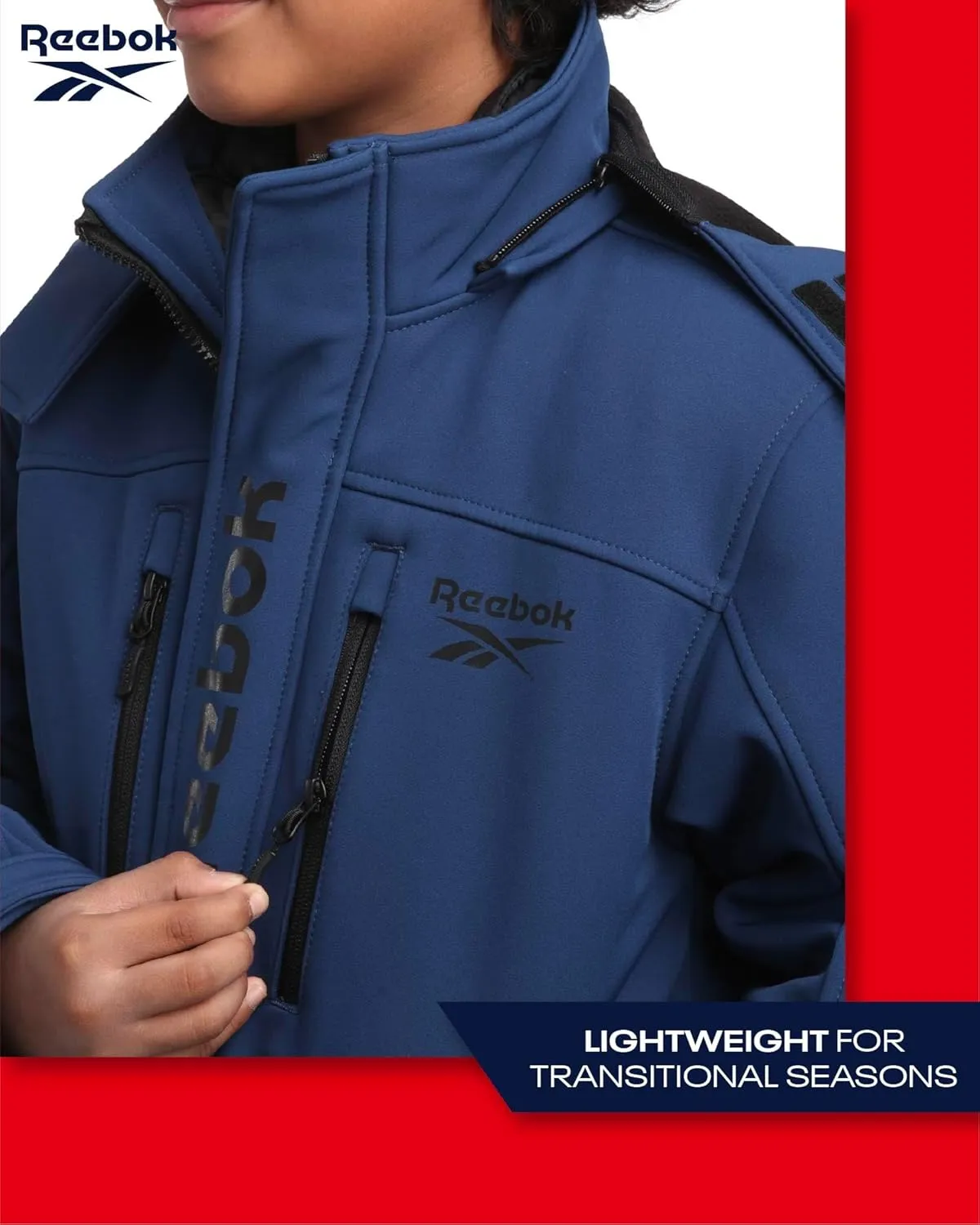 Reebok Boys' Winter Coat  Waterproof Softshell Jacket with Removable Puffer Parka  System Ski Jacket for Boys (8-20)
