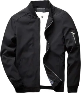 sandbank Men's Slim Fit Lightweight Softshell Flight Bomber Jacket Coat