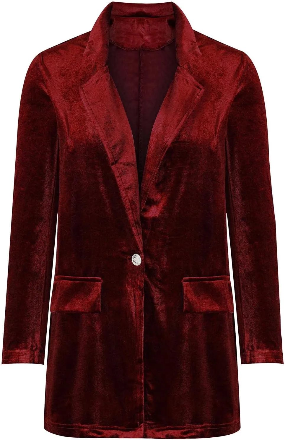 Velvet Blazer Jackets for Women Fashion Casual Open Front Long Sleeve Soft Cardigan Lapel Collar Suits Work Outfits